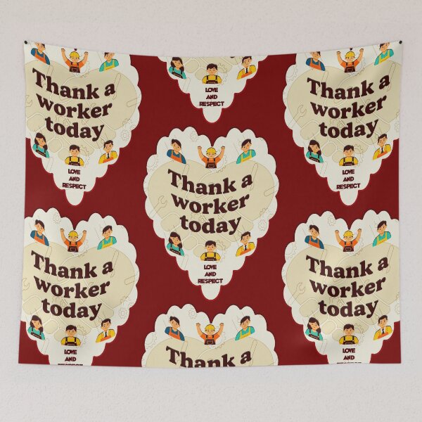 Item preview, Thank a Worker Today Vintage Style Appreciation Design designed and sold by Topoartispp.