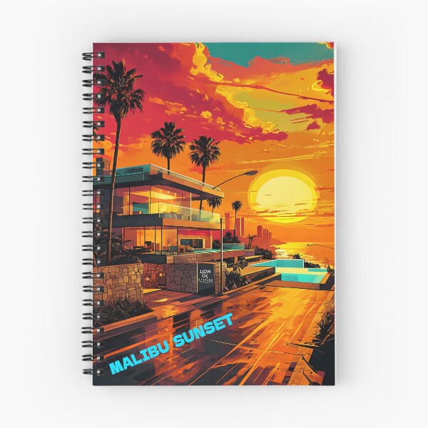 Item preview, Malibu Sunset - Modern Luxury Architecture Art designed and sold by Modern Nest Art.