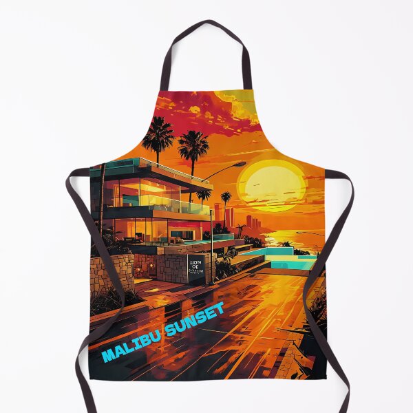 Item preview, Malibu Sunset - Modern Luxury Architecture Art designed and sold by Modern Nest Art.