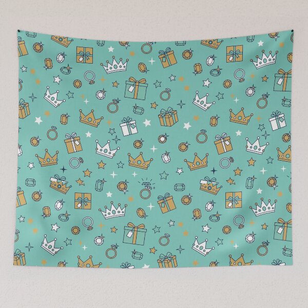 Item preview, Royal Crowns and Gems Seamless Pattern designed and sold by MegaNovaArt.