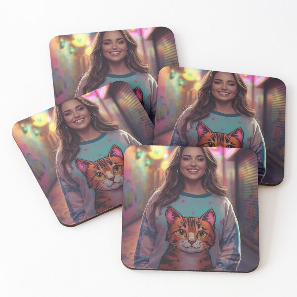 Item preview, Woman in a cat sweater designed and sold by Ricewantstea.