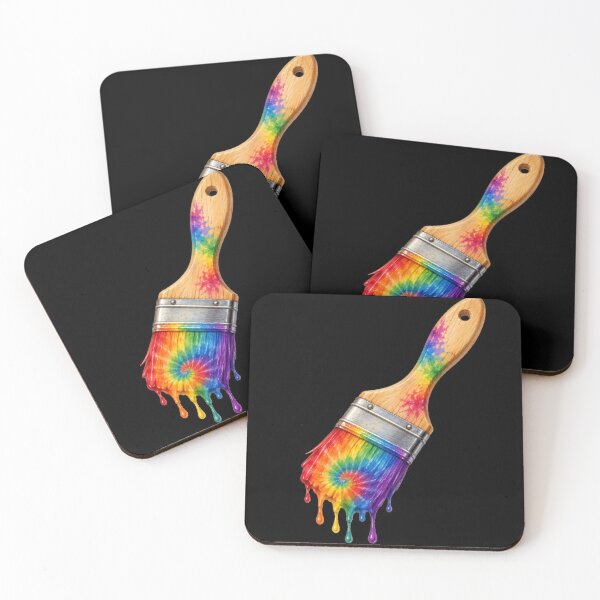 Item preview, Tie Dye Rainbow Paintbrush Dripping Paint designed and sold by jgvisualarts.
