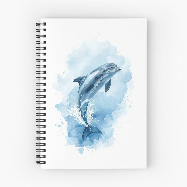 Item preview, Watercolor Dolphin Splashing Out of the Water designed and sold by BeautifulVibe.