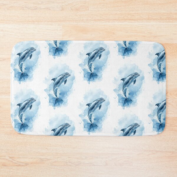 Item preview, Watercolor Dolphin Splashing Out of the Water designed and sold by BeautifulVibe.