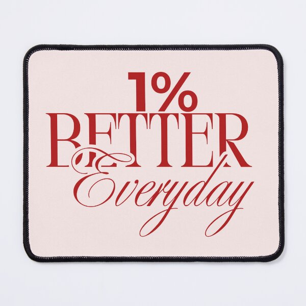 Item preview, 1% Better Everyday Minimal Typography Motivation Quote Design Modern Inspirational Text Art designed and sold by KleanGirlAesthetics.