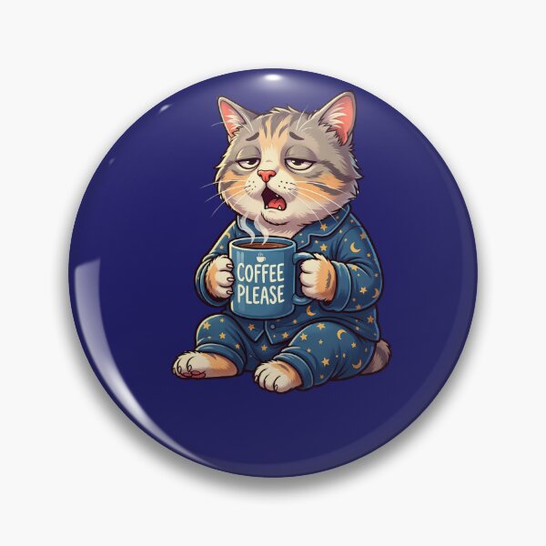 Item preview, Tired Sleepy Cat Coffee Please Morning Mood designed and sold by digitalbob60.
