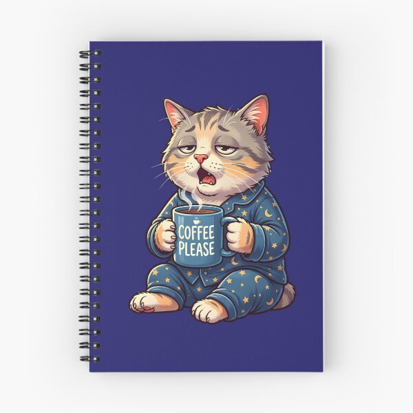 Item preview, Tired Sleepy Cat Coffee Please Morning Mood designed and sold by digitalbob60.