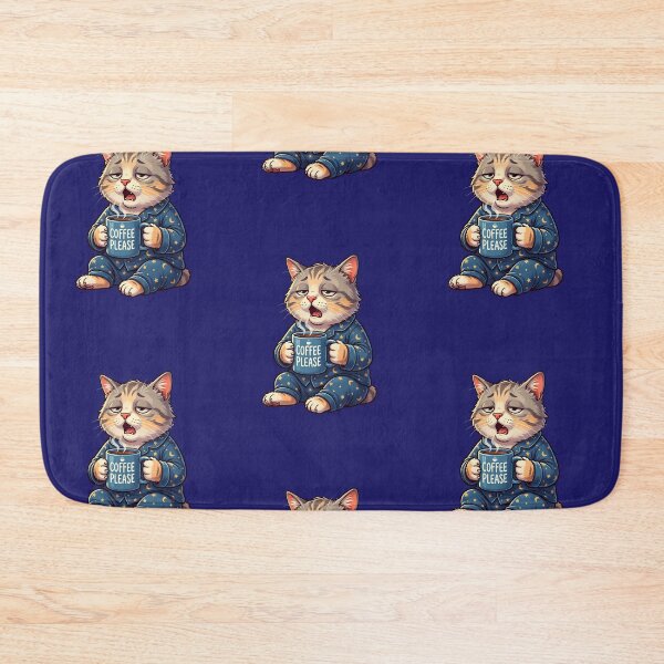 Item preview, Tired Sleepy Cat Coffee Please Morning Mood designed and sold by digitalbob60.