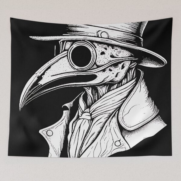 Item preview, Plague Doctor Bird Skull Gothic Steampunk Engraving designed and sold by DarkOriginArts.