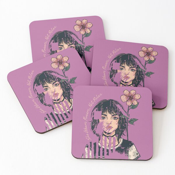 Item preview, She Wears Flowers, Not Rules – Rebel Aesthetic designed and sold by GraphicComet.
