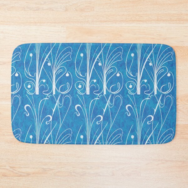 Item preview, Ferns in blue designed and sold by RhoQA.