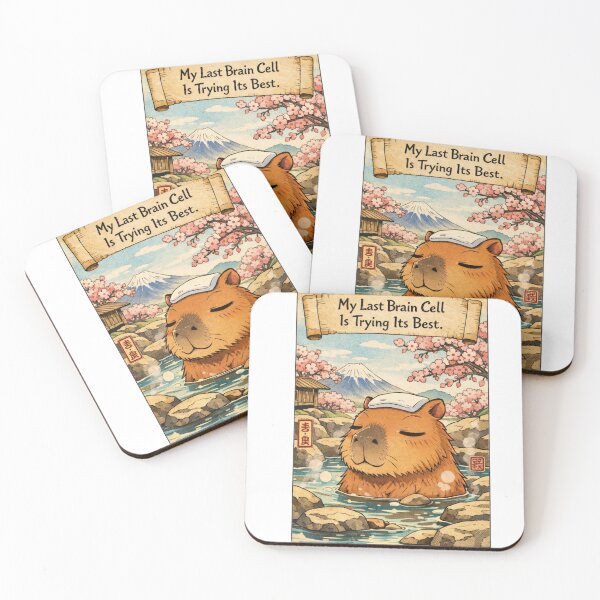 Item preview, My Last Brain Cell Capybara Onsen Vintage designed and sold by Print Loft.