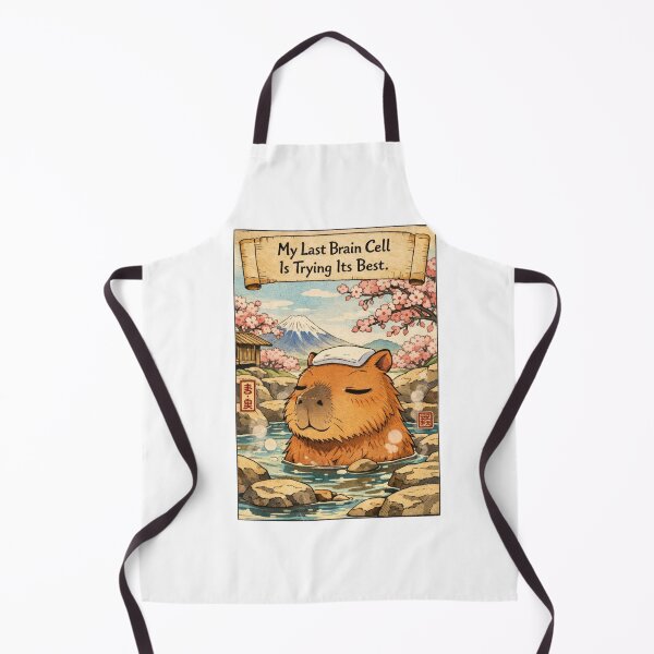 Item preview, My Last Brain Cell Capybara Onsen Vintage designed and sold by Print Loft.