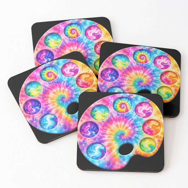 Item preview, Rainbow Tie-Dye Paint Palette Art designed and sold by jgvisualarts.