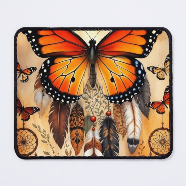Item preview, Monarch Butterfly Dreamcatcher Art | Boho Feather Sunflower Nature Design designed and sold by GalleryPeak.