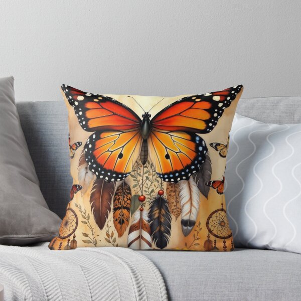 Item preview, Monarch Butterfly Dreamcatcher Art | Boho Feather Sunflower Nature Design designed and sold by GalleryPeak.