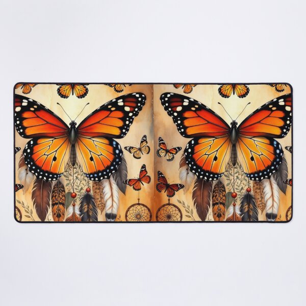 Item preview, Monarch Butterfly Dreamcatcher Art | Boho Feather Sunflower Nature Design designed and sold by GalleryPeak.