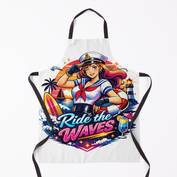 Item preview, Ride the Waves Sailor Anime Retro Synthwave designed and sold by JonelleTshirts.