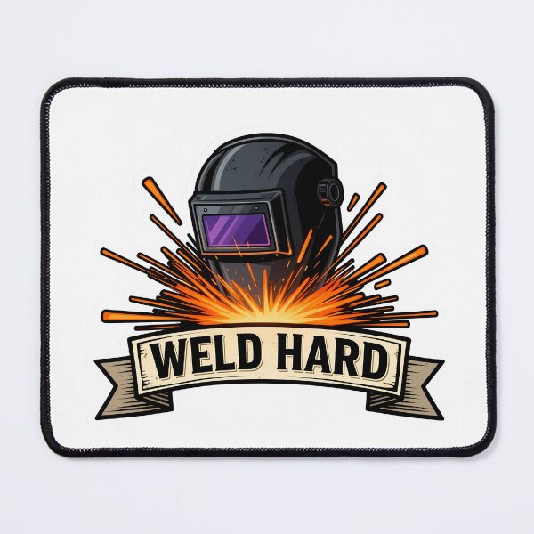 Item preview, Weld Hard - Welder Helment Sparks Die-Cut Sticker designed and sold by creators_collective.