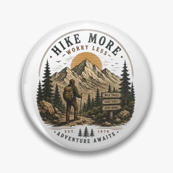 Item preview, Hike more, worry less designed and sold by Side Quest Co..