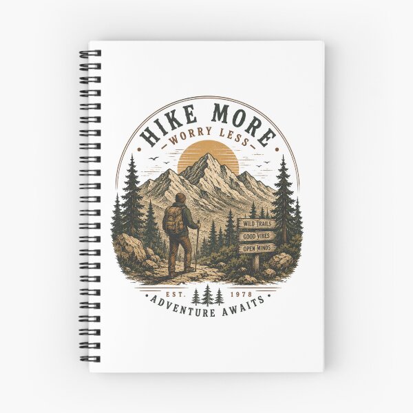 Item preview, Hike more, worry less designed and sold by Side Quest Co..