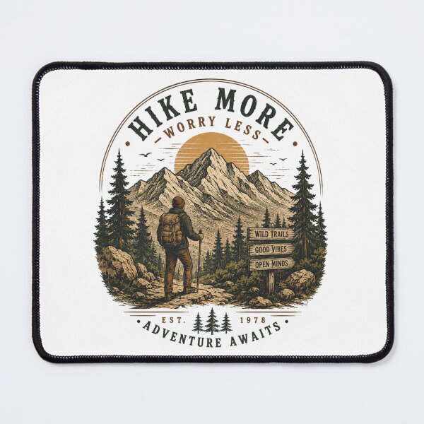 Item preview, Hike more, worry less designed and sold by Side Quest Co..