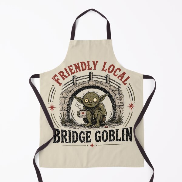 Item preview, Friendly Local Bridge Goblin Retro Cryptid Coffee designed and sold by POD DYNASTY.
