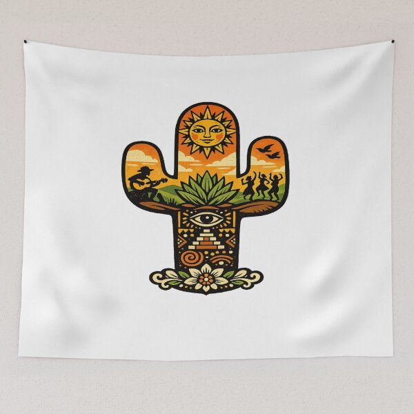 Item preview, Desert Soul Cactus Sunset Celebration designed and sold by Dresut.
