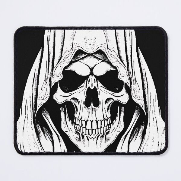 Item preview, Grim Reaper Hooded Skull Gothic Occult Engraving designed and sold by DarkOriginArts.
