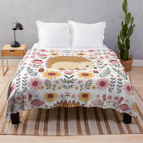Item preview, Scandinavian Folk Art, Floral Hedgehog  designed and sold by xiao xuans.