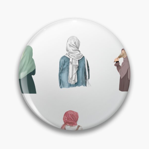 Item preview, watercolor assortment of veiled women designed and sold by TariqAlNoor.