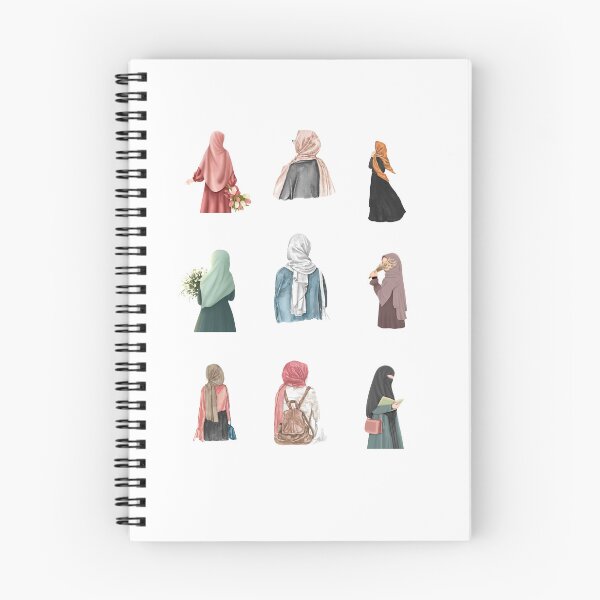 Item preview, watercolor assortment of veiled women designed and sold by TariqAlNoor.