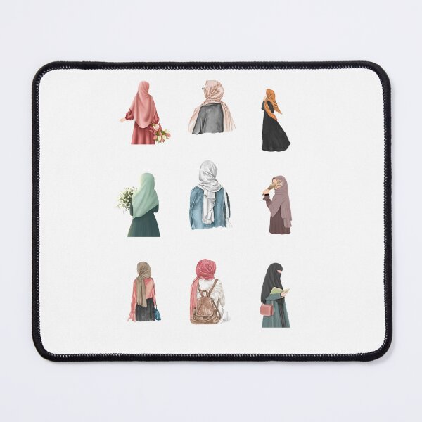 Item preview, watercolor assortment of veiled women designed and sold by TariqAlNoor.
