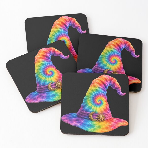 Item preview, Tie Dye Rainbow Wizard Hat designed and sold by jgvisualarts.