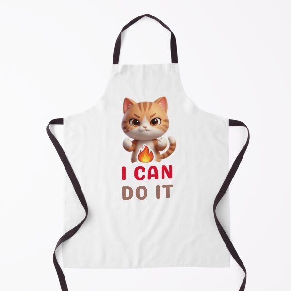 Item preview, I Can Do It! Cute Chibi Cat Motivational Quote designed and sold by Opie-Adn.
