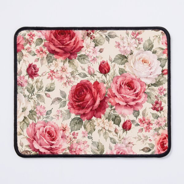 Item preview, Elegant Red Rose Watercolor Seamless Floral Pattern designed and sold by Roya10.