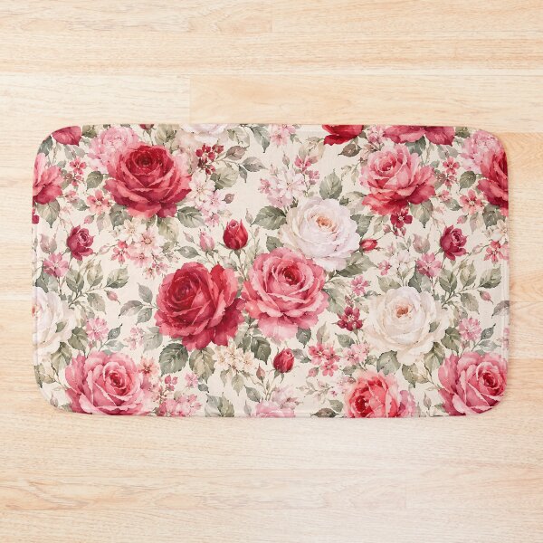Item preview, Elegant Red Rose Watercolor Seamless Floral Pattern designed and sold by Roya10.