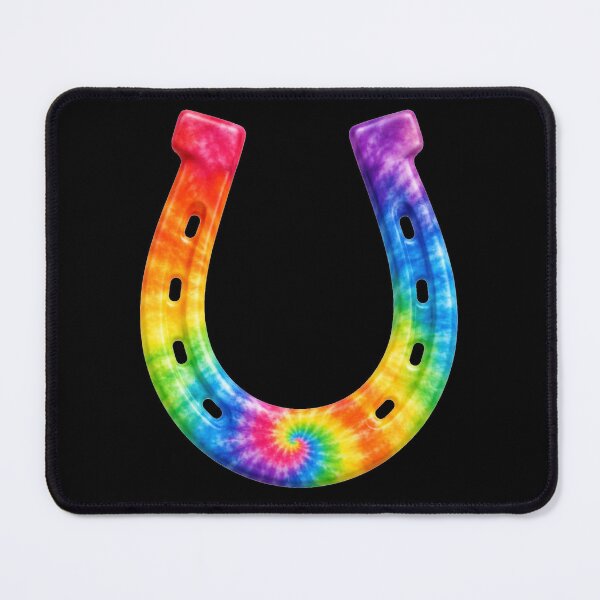 Item preview, Rainbow Tie-Dye Horseshoe Lucky Charm designed and sold by jgvisualarts.