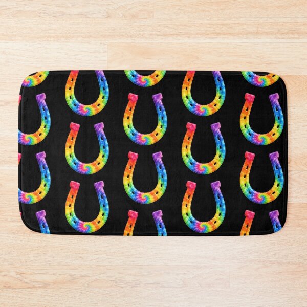 Item preview, Rainbow Tie-Dye Horseshoe Lucky Charm designed and sold by jgvisualarts.