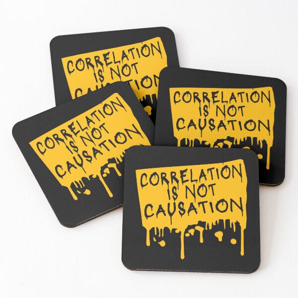 Item preview, Correlation Is Not Causation Funny Nerd Science Quote designed and sold by shirt-o-mat.