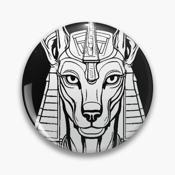 Item preview, Egyptian God Anubis Portrait Gothic Mythology Linework designed and sold by DarkOriginArts.