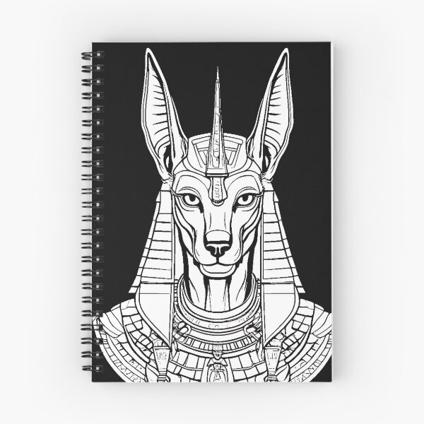 Item preview, Egyptian God Anubis Portrait Gothic Mythology Linework designed and sold by DarkOriginArts.