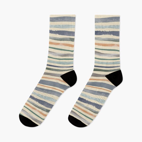 Item preview, Earth Tone Watercolor Abstract Striped Pattern designed and sold by cirgitstudio.