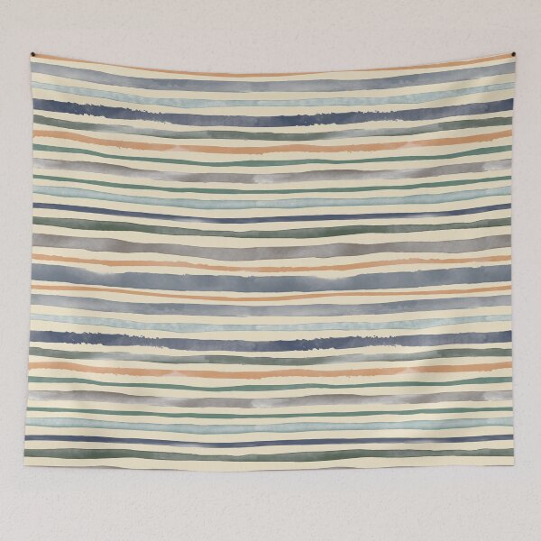 Item preview, Earth Tone Watercolor Abstract Striped Pattern designed and sold by cirgitstudio.