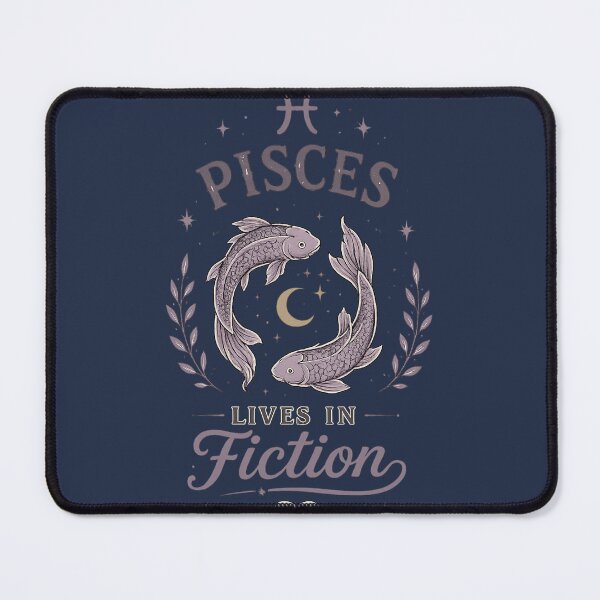 Item preview, Pisces Lives In Fiction – Bookish Zodiac Reader Vintage Fantasy Design designed and sold by Moonwoven Studio.