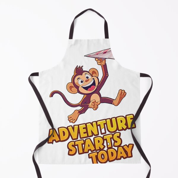 Item preview, Funny Quote Adventure Starts Today Cute Monkey Paper Airplane T-Shirt  designed and sold by MerchWSzpilkach.