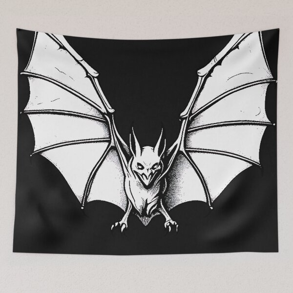 Item preview, Vintage Gothic Bat Vampire Winged Demon Engraving designed and sold by DarkOriginArts.