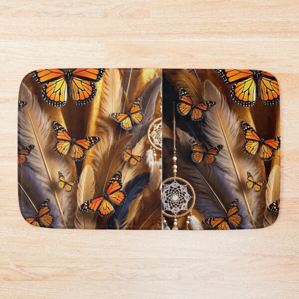Item preview, Monarch Butterfly Feather Dreamcatcher Art | Rustic Boho Nature Design designed and sold by GalleryPeak.