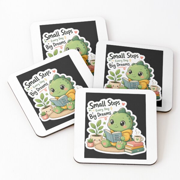 Item preview, Small Steps Big Dreams Dino Sticker designed and sold by NexusPixels.