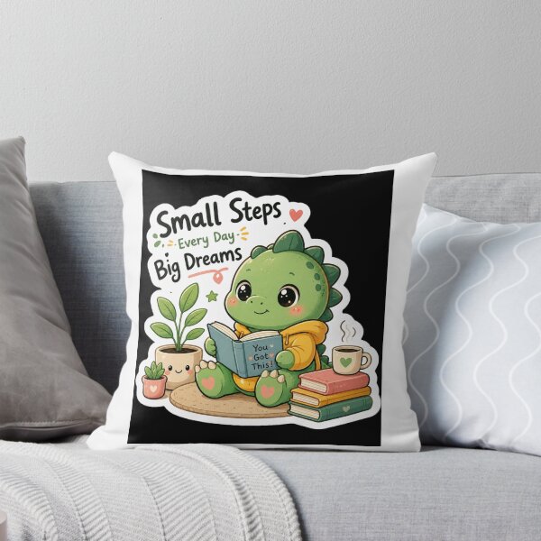 Item preview, Small Steps Big Dreams Dino Sticker designed and sold by NexusPixels.